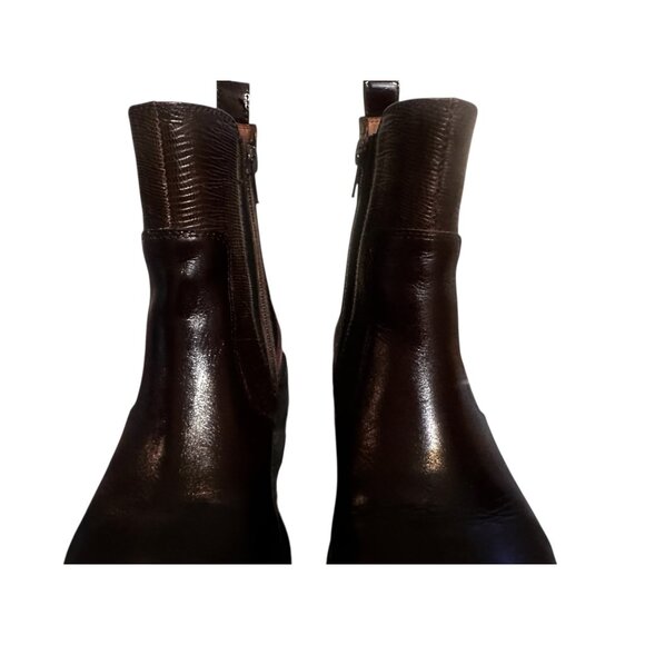 Jeffrey Campbell Edmond Chelsea Booties Women 8 Brown Real Leather Zipper Classi - Picture 8 of 16